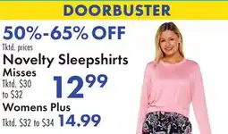 Boscov's Novelty Sleepshirts Misses offer