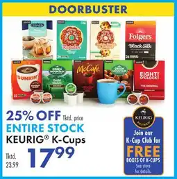 Boscov's ENTIRE STOCK KEURIG K-Cups offer