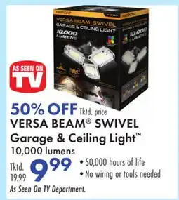 Boscov's VERSA BEAM SWIVEL Garage & Ceiling Light offer