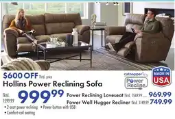 Boscov's Hollins Power Reclining Sofa offer