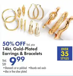 Boscov's 14kt Gold-Plated Earrings & Bracelets offer