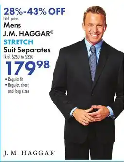 Boscov's Mens J.M. HAGGAR STRETCH Suit Separates offer