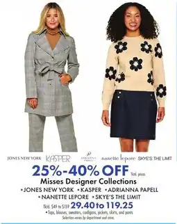 Boscov's Misses Designer Collections offer