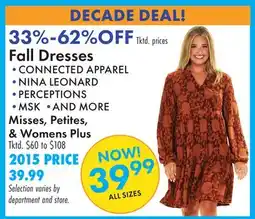 Boscov's Fall Dresses offer