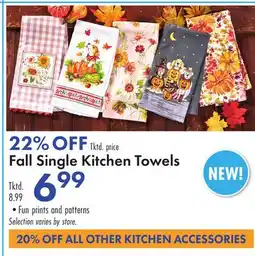 Boscov's Fall Single Kitchen Towels offer