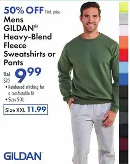Boscov's Mens GILDAN Heavy-Blend Fleece Sweatshirts or Pants offer