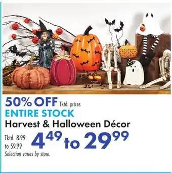 Boscov's ENTIRE STOCK Harvest & Halloween Décor offer