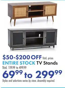 Boscov's ENTIRE STOCK TV Stands offer
