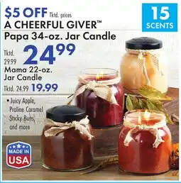 Boscov's A CHEERFUL GIVER Papa 34-oz. Jar Candle offer