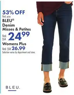 Boscov's BLEU Denim Misses & Petites offer