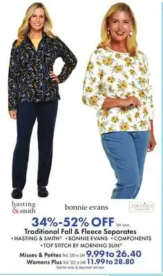 Boscov's Traditional Fall & Fleece Separates offer