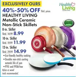 Boscov's HEALTHY LIVING Metallic Ceramic Non-Stick Skillets offer