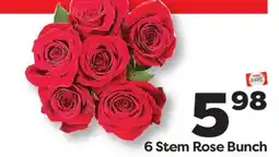 Weis Markets 6 Stem Rose Bunch offer