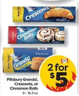 Weis Markets Pillsbury Grands!, Crescents, or Cinnamon Rolls offer