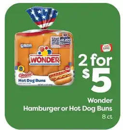 Weis Markets Wonder Hamburger or Hot Dog Buns offer
