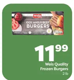 Weis Markets Weis Quality Frozen Burgers offer