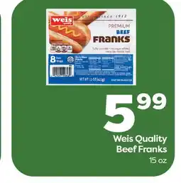 Weis Markets Weis Quality Beef Franks offer