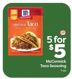 Weis Markets McCormick Taco Seasoning offer