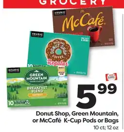 Weis Markets Donut Shop, Green Mountain, or McCafé K-Cup Pods or Bags offer