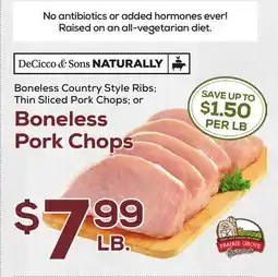 DeCicco & Sons Boneless Pork Chops offer