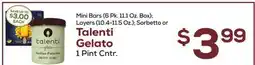 DeCicco & Sons Mini Bars (6 Pk. 11.1 Oz. Box) Layers (10.4-11.5 Oz.) Sorbetto or Talenti Gelato 1 Pint Cntr offer