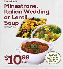 DeCicco & Sons Minestrone, Italian Wedding, or Lentil Soup offer