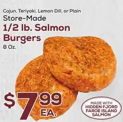 DeCicco & Sons 1/2 lb. Salmon Burgers offer