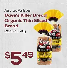 DeCicco & Sons Dave's Killer Bread Organic Thin Sliced Bread offer