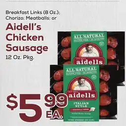 DeCicco & Sons Aidell's Chicken Sausage, 12 Oz. Pkg offer