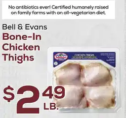 DeCicco & Sons Bell & Evans Bone-In Chicken Thighs offer