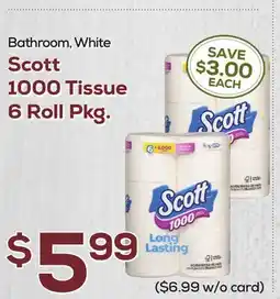 DeCicco & Sons Scott 1000 Tissue6 Roll Pkg offer