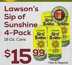 DeCicco & Sons Lawson's Sip of Sunshine 4-Pack offer