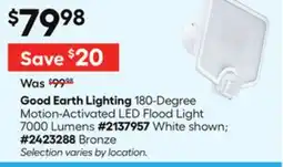 Lowe's Good Earth Lighting 180-Degree Motion-Activated LED Flood Light offer