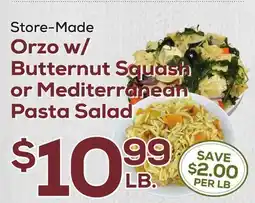 DeCicco & Sons Orzo w/Butternut Squash or Mediterranean Pasta Salad offer