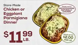 DeCicco & Sons Chicken or Eggplant Parmigiana Dinner offer
