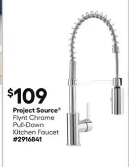 Lowe's Project Source Flynt Chrome Pull-Down Kitchen Faucet offer