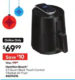 Lowe's 3.7-Quart Black Touch Control 1-Basket Air Fryer offer