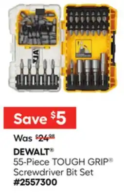 Lowe's DEWALT 55-Piece TOUGH GRIP Screwdriver Bit Set offer