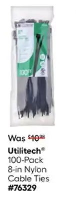 Lowe's 100-Pack 8-in Nylon Cable Ties offer
