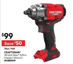 Lowe's CRAFTSMAN 20-Volt MaxF 3/8-in Impact Wrench offer