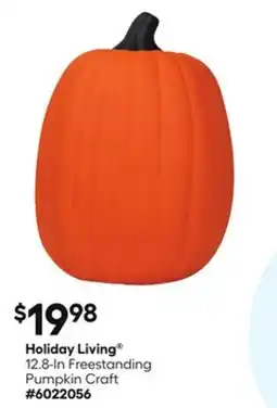 Lowe's Holiday Living 12.8-In Freestanding Pumpkin Craft offer