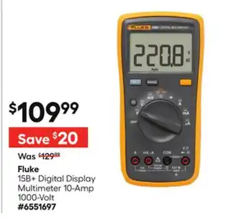 Lowe's 15B+ Digital Display Multimeter 10-Amp 1000-Volt offer