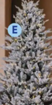 Lowe's 7.5-ft Flocked Montana Fir Pre-Lit Artificial Christmas Tree with White LED Lights offer