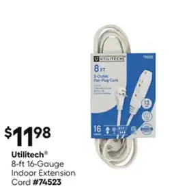 Lowe's 8-ft 16-Gauge Indoor Extension Cord offer
