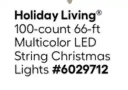 Lowe's Holiday Living 100-count 66-ft Multicolor LED String Christmas Lights offer