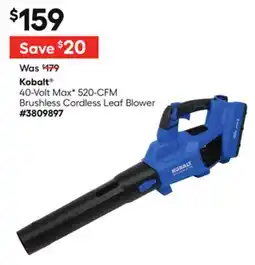 Lowe's 40-Volt Max 520-CFM Brushless Cordless Leaf Blower offer