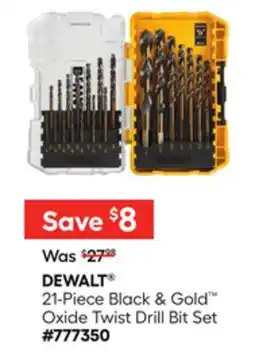 Lowe's 21-Piece Black & Gold Oxide Twist Drill Bit Set offer