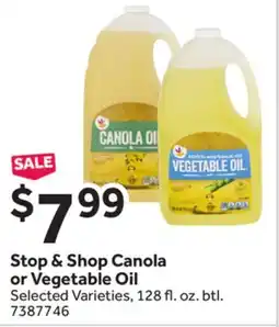 Stop&Shop Stop & Shop Canola or Vegetable Oil offer