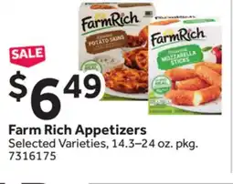 Stop&Shop Farm Rich Appetizers offer