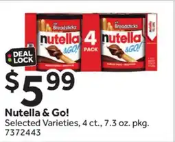 Stop&Shop Nutella & Go! offer